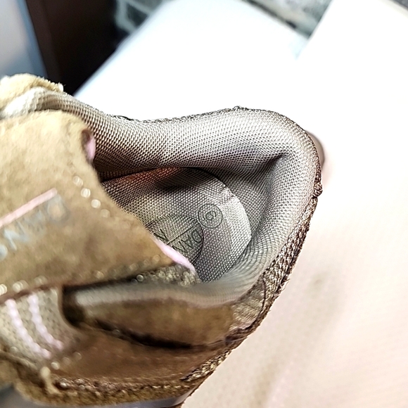 Danskin Now Shoes Womens 6 Leather Mesh Walking Brown Pink Atheleisure slip on - Picture 7 of 11